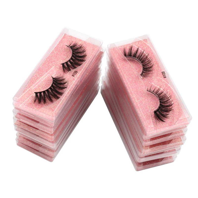 まつげ卸売 10/30/100/200 個偽ミンクまつげナチュラルルックうっすらメイクふわふわ偽アイラッシュセットバルク