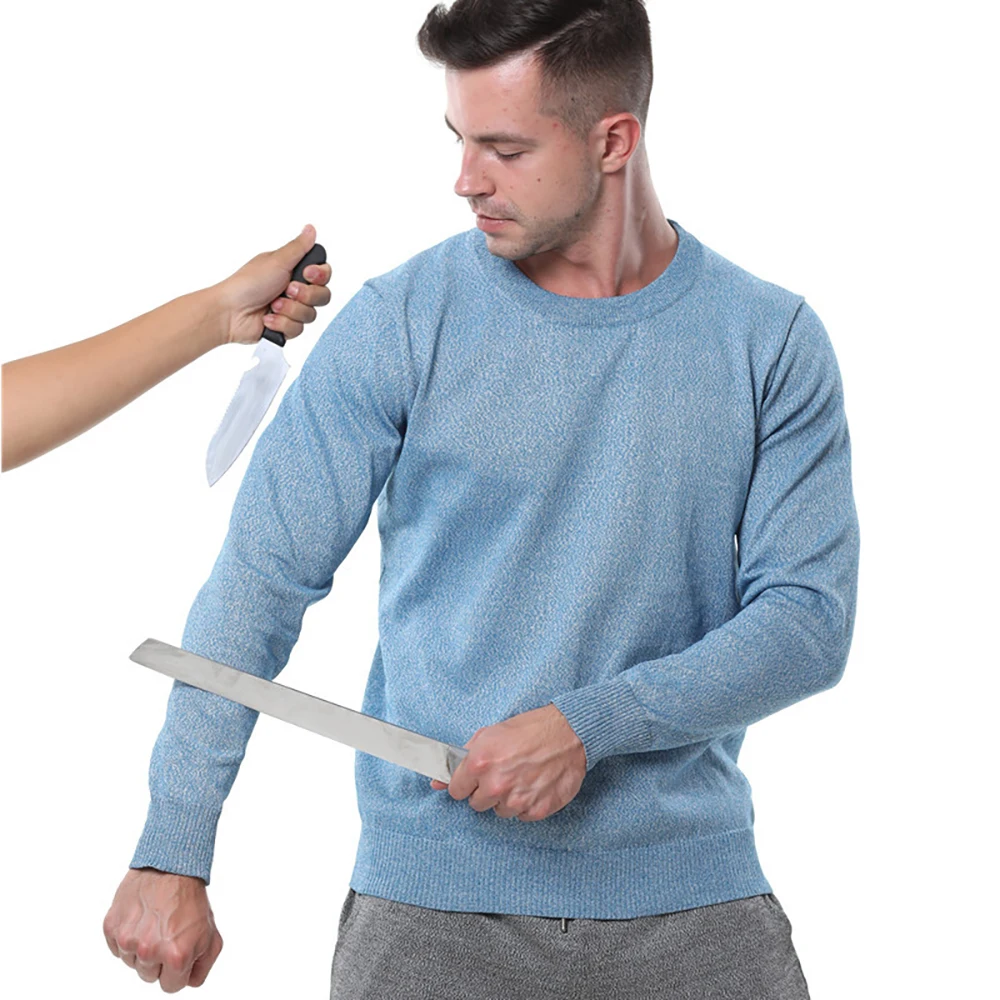Level 5 Round Neck Long Sleeve Knitted Anti-Cut And Stab Clothing Wear-Resistant And Anti-Cut Glass Processing Protective Clothi