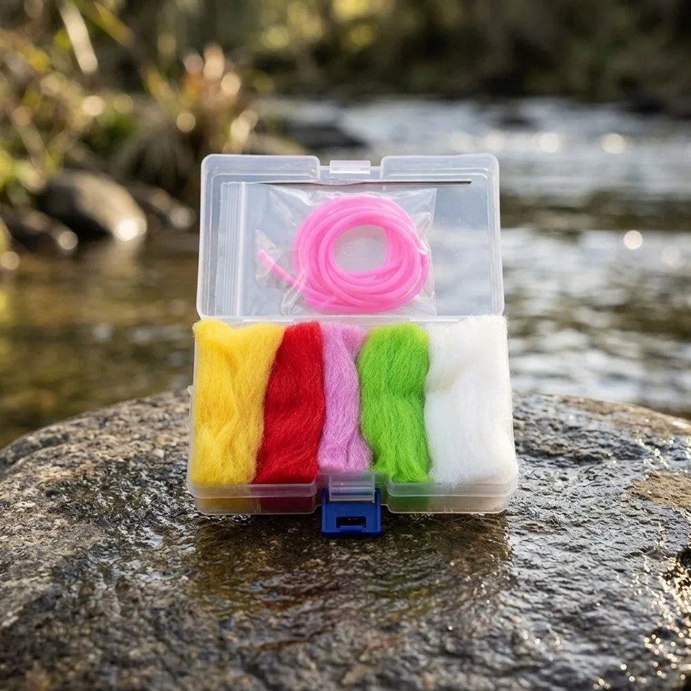 Natural Wool Fly Fishing Indicator Set Featuring High Buoyancy and Drag Performance for Accurate Strike Monitoring