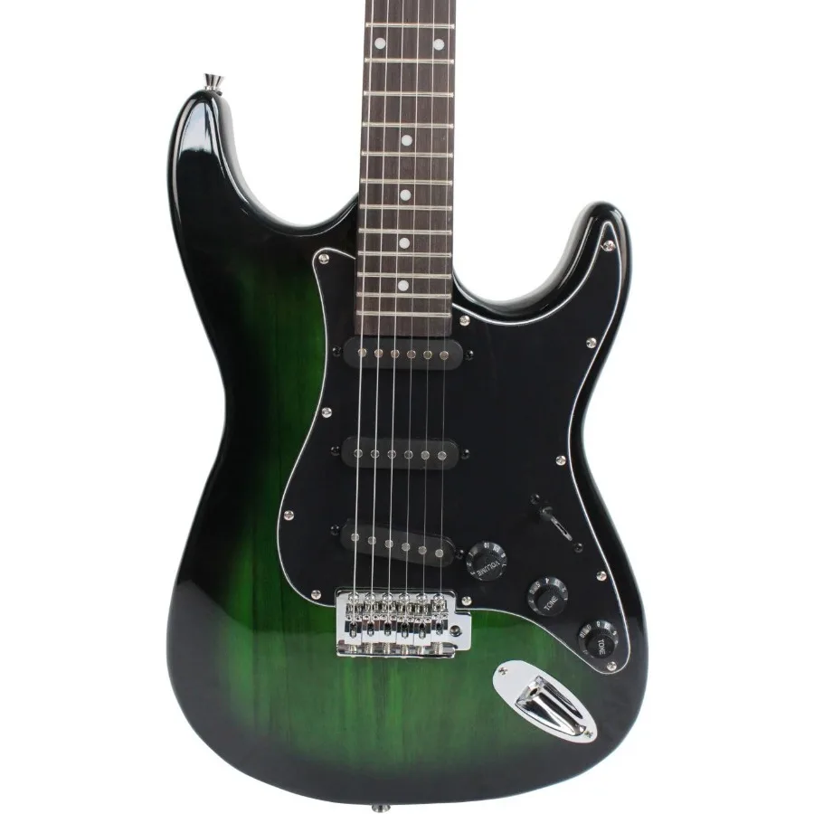 EG39-TGRB-10W جيتار كهربائي من سلسلة المبتدئين مع كابل حزام علبة كابو يختار موالف إلكتروني سلسلة اللفاف والقماش البولندي