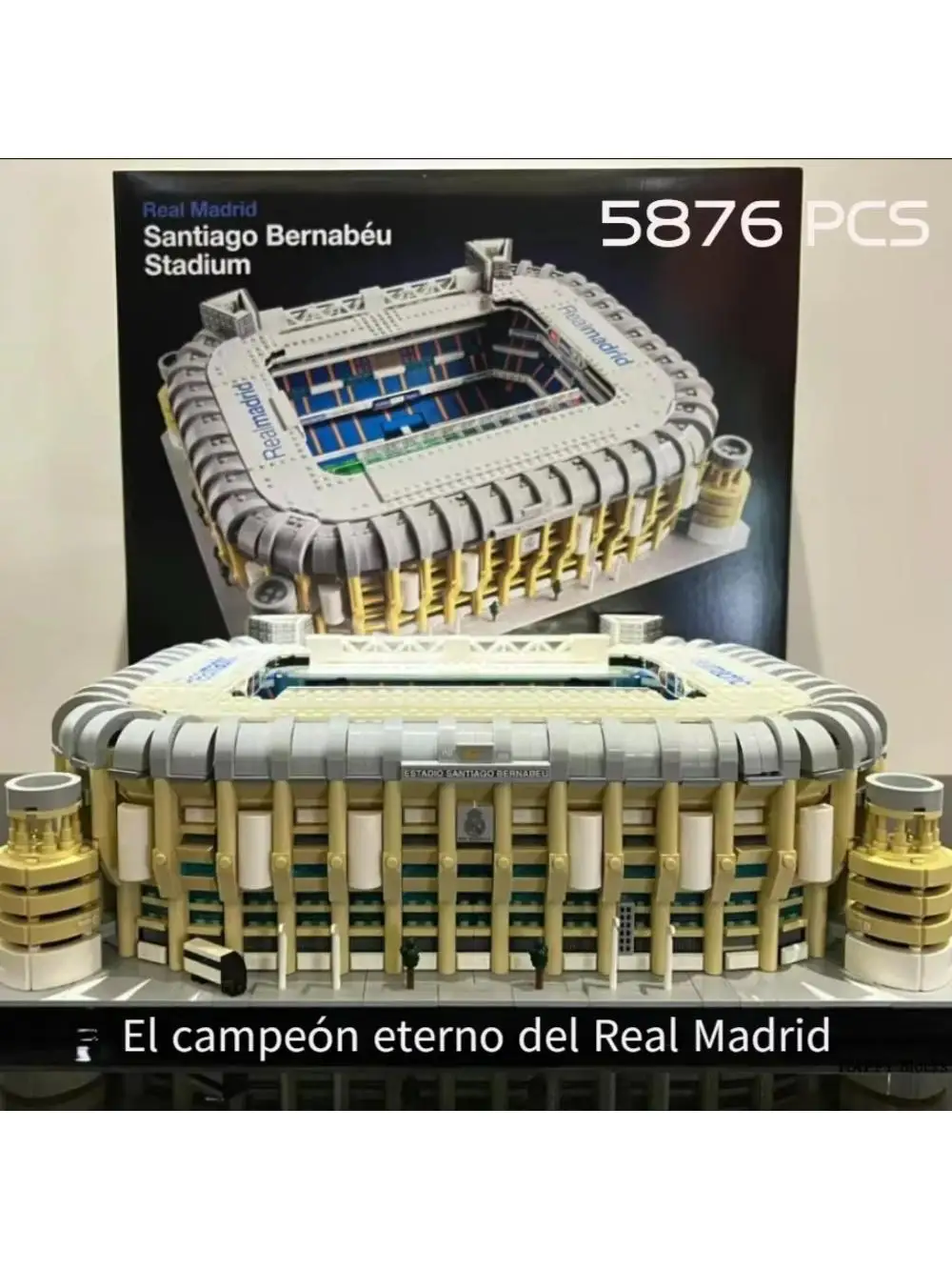 5876 pièces idées célèbre Santiago Bernabeu stade réel Madrid Moc briques modulaire frappé modèle bloc de construction enfants jouet cadeaux