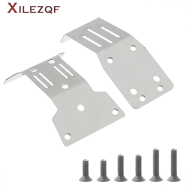 XILEZQF Precision-Cut Stainless Steel Underbody Armor Guard for Tamiya DT04 58741 RC Car