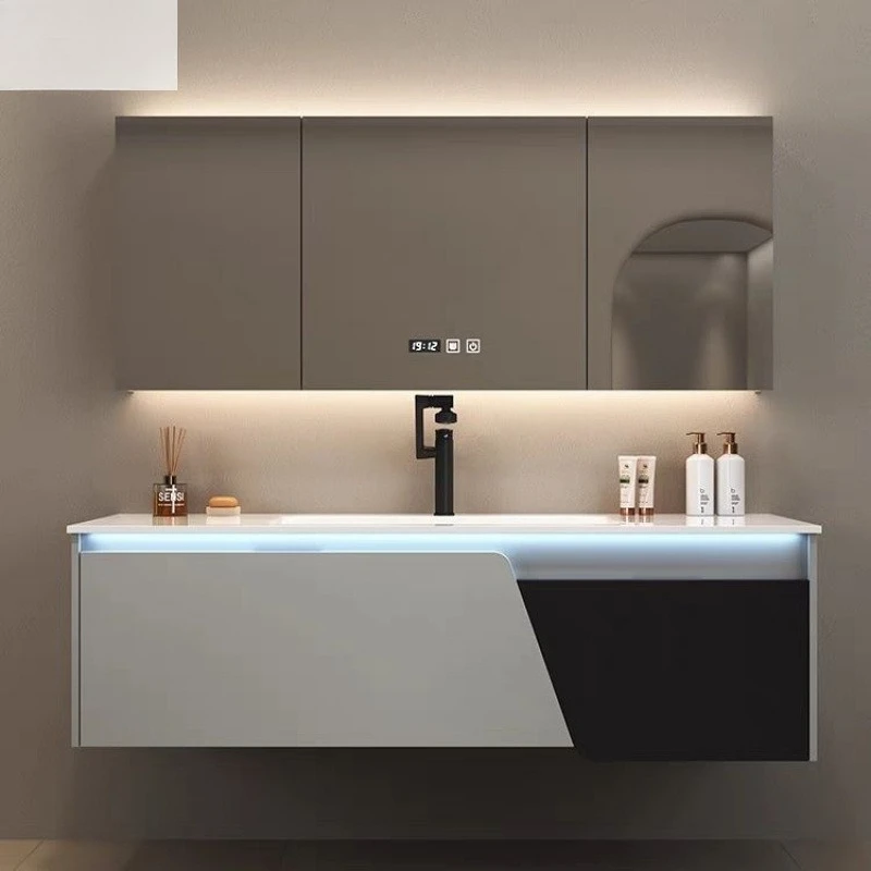 

Slate bathroom cabinet intelligence washbasin ceramic integrated combination bathroom bathroom wash basin combination