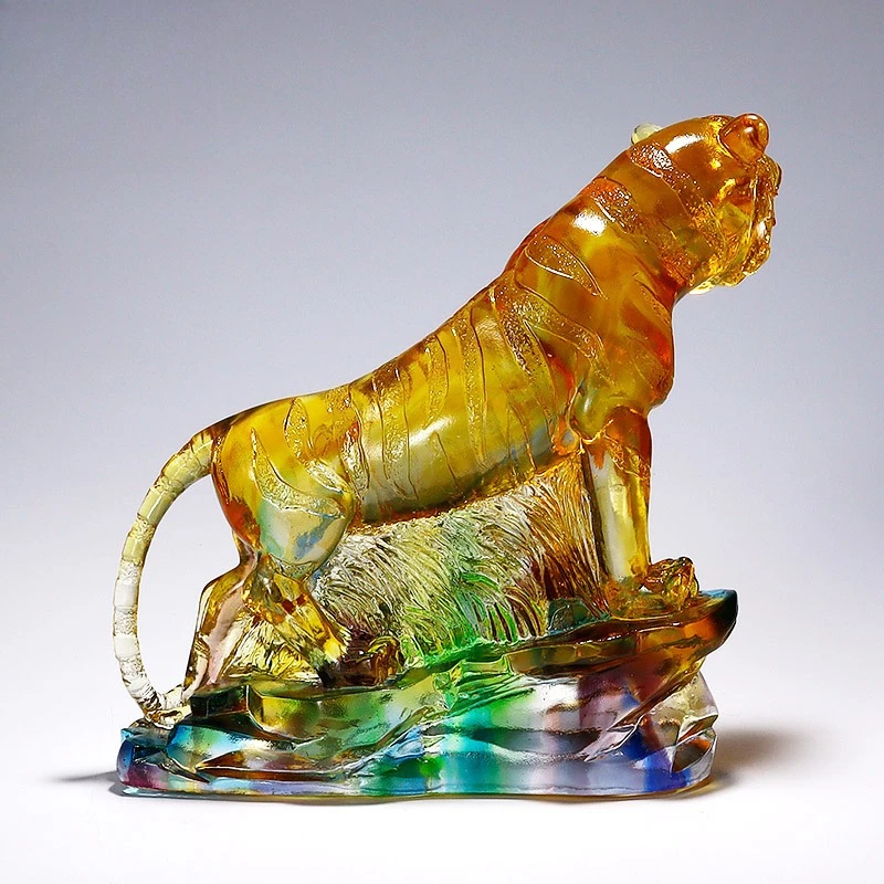 Zodiac Tiger Glazed Crafts Ornament Home Accessories Living Room Office Company Housewarming Opening Gift