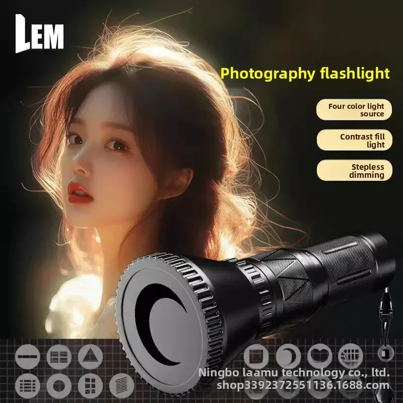 Super Bright Rechargeable Zoom Flashlight - Strong Fill Light for Angiography Sunset Photography