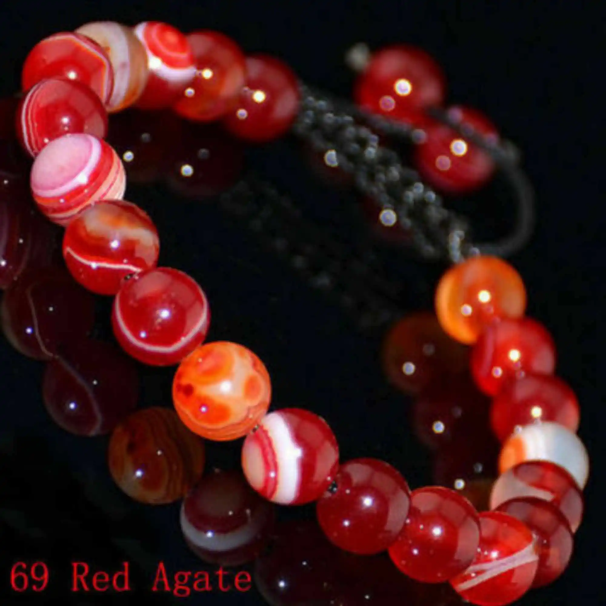 

8mm Beads Bracelet Gemstones Braided Macrame Adjust Natural Semi-Precious Stones Charm Stackable Prayer