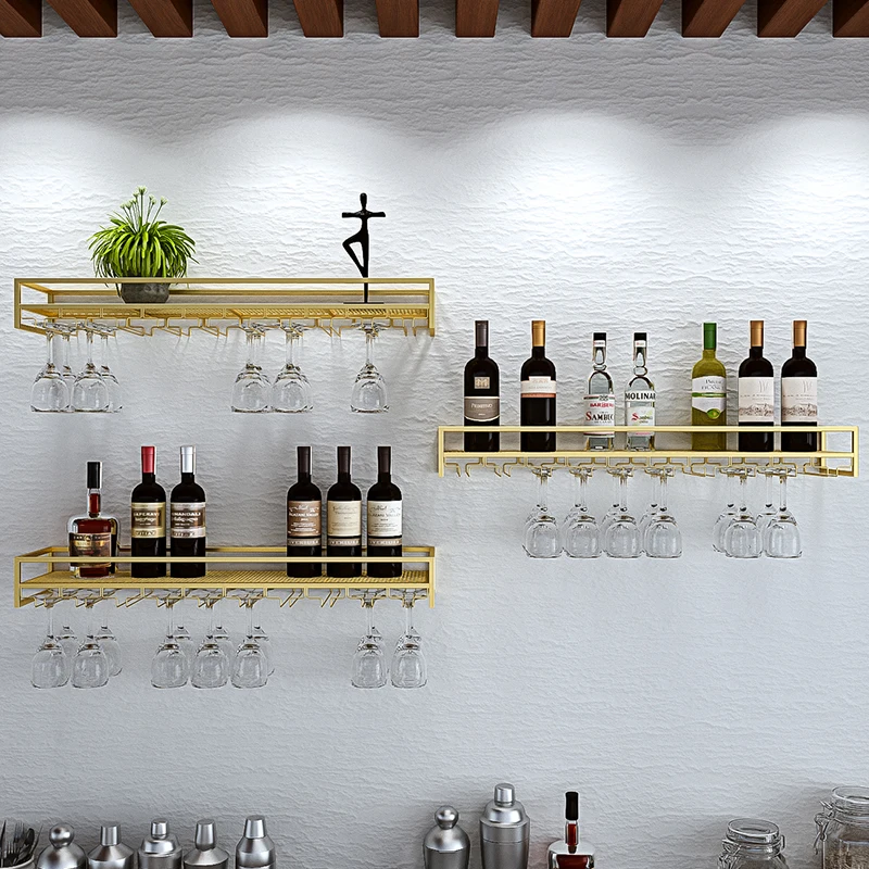 

Wall Mounted Creative Wine Rack Modern Hanging Storage Minimalist Bar Cabinet Customized Restaurant Szafka Furniture Modern