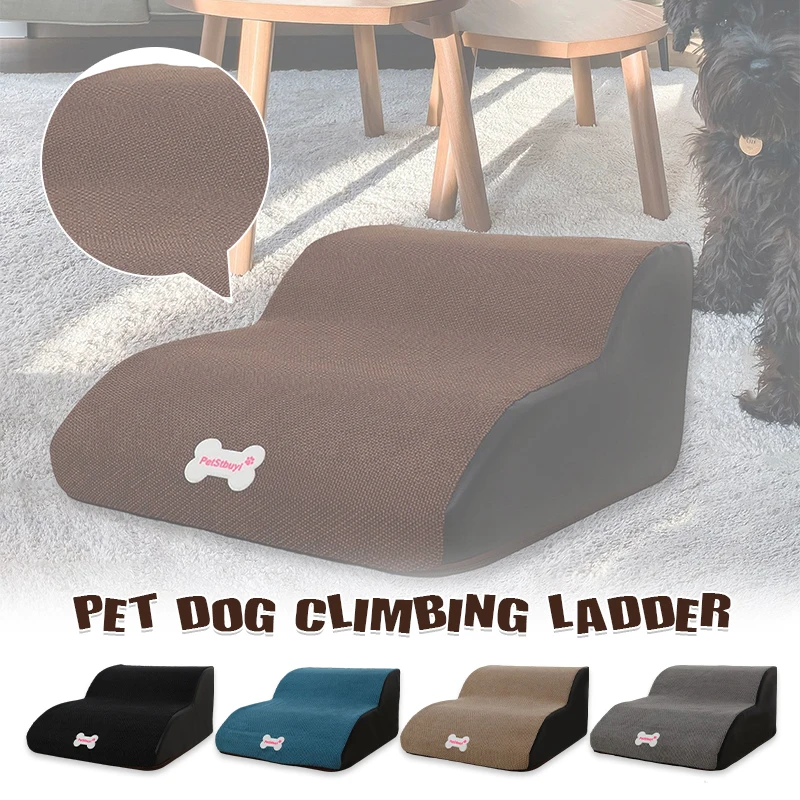 Removable Easy Cleaning Dog Bed Stairs Anti-slip 2 Steps Pet Stairs For Small Dog Toy Cat Pet Ramp Sponge Ladder Pet Supplies