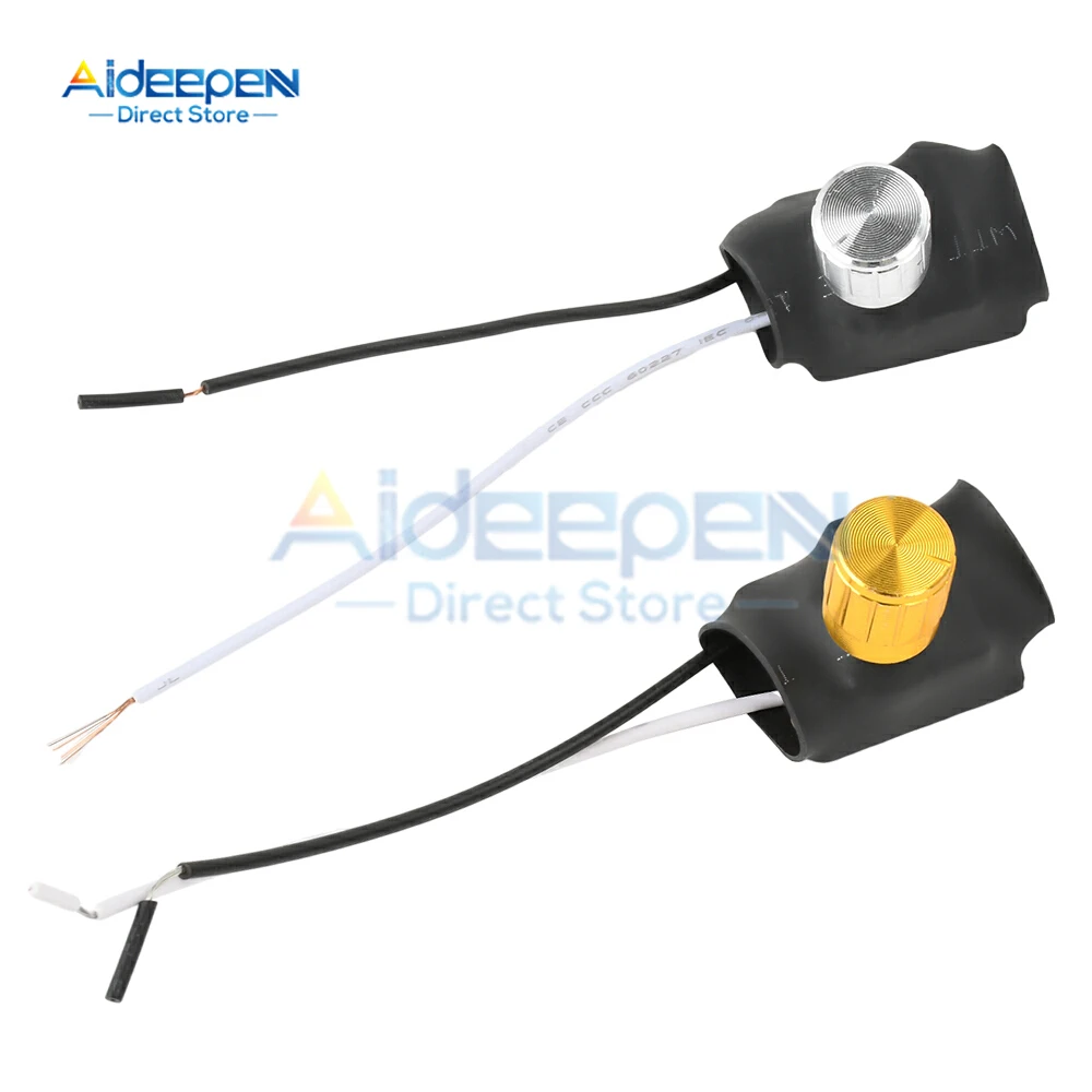 Regulador de intensidad LED DC 175-250V 1A/3A interruptor de atenuación giratorio de rango completo interruptor de lámpara en línea para lámpara de mesa/lámpara LED/bombillas halógenas