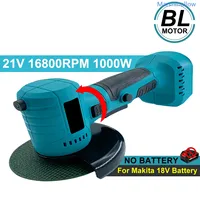 21V Brushless Mini Electric Angle Grinder Rechargeable Angle Grinder 180° Rotation Polishing Machine for 18V Makita Battery