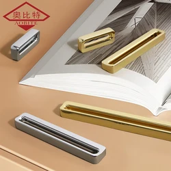 AOBT Golden Cupboard Handle Brushed Zinc Alloy Kitchen Furniture Handles Cabinet Door Knob Furniture Drawer Pulls Bar Handle