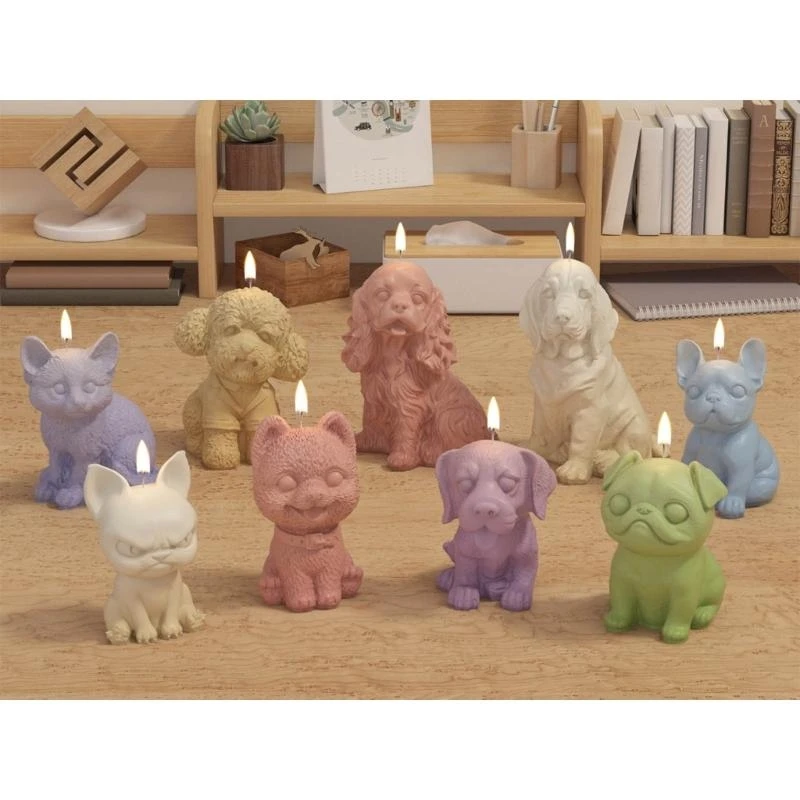 

E56A Practical Silicone Mold for Crafting Dog Themed Decorations Delicate Dog Figure