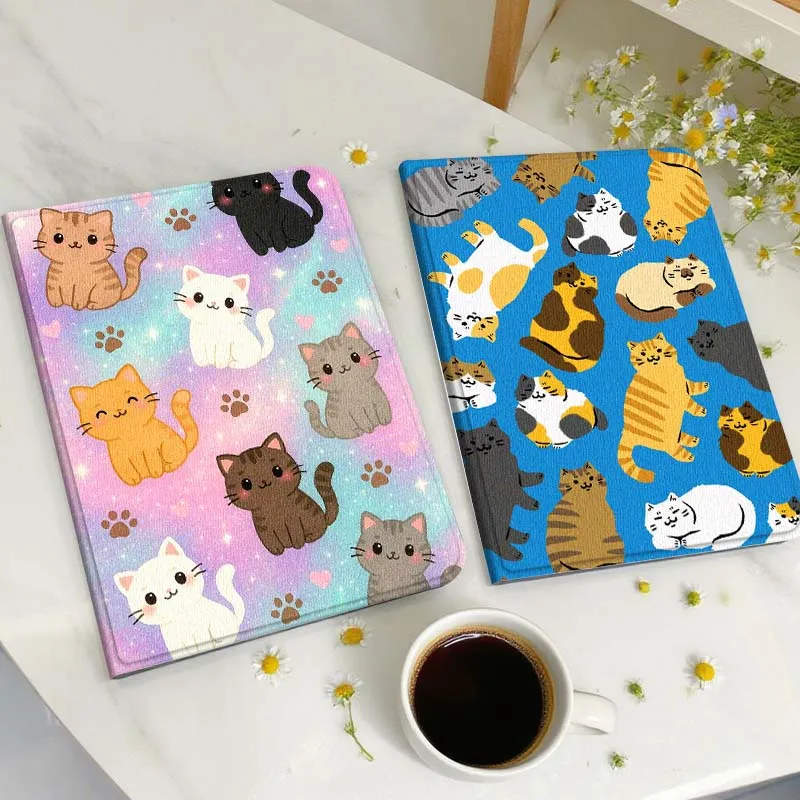 

Cat cartoon anime cute Tablet Case For Samsung Galaxy Tab A A7 A8 A9 A11 S6 S11 Lite Plus 10.1 10.4 10.5 Inch