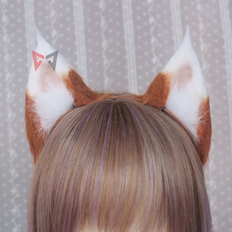 New  Anime Spice And Wolf Holo Cosplay Wolf Fox Ears Hairhoop Headwear Hand Made Work Costume Accessories Custom Made