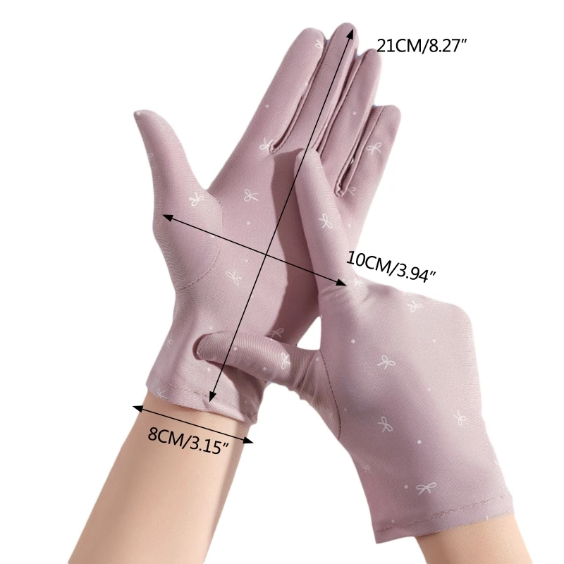 Gants Protection contre le soleil pour conduite d'été, gants Protection UV pour écran antidérapants, en soie