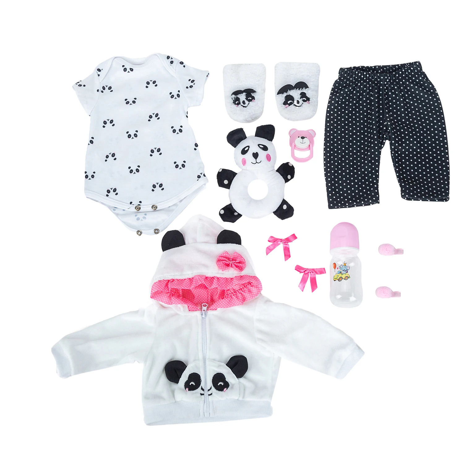 BRASTOY Girl Reborn Panda Doll 48cm جسم سيليكون، الشحن من البرازيل