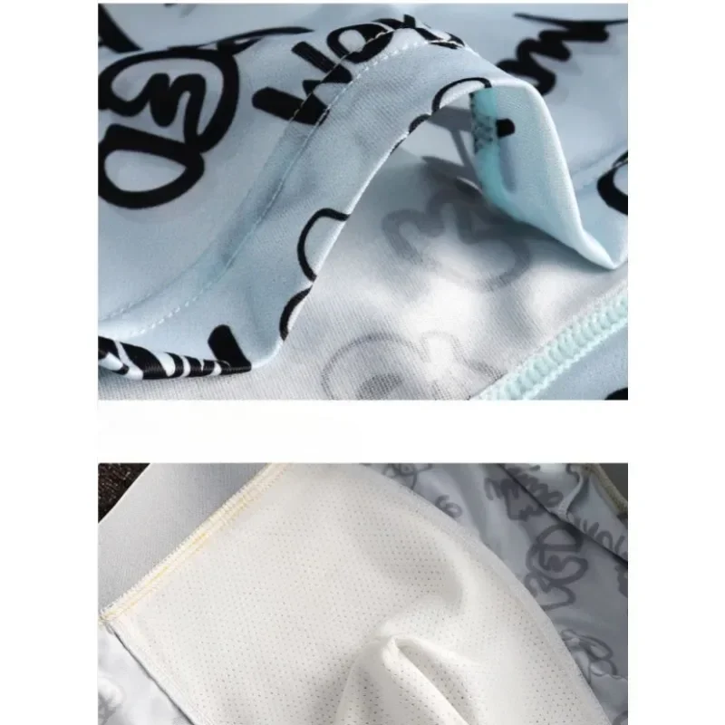 Men's Underwear Trend Printed Personality Boys Comfortable Boxer Shorts Breathable Boxer Shorts Quick-drySummer Thin Ice Silk