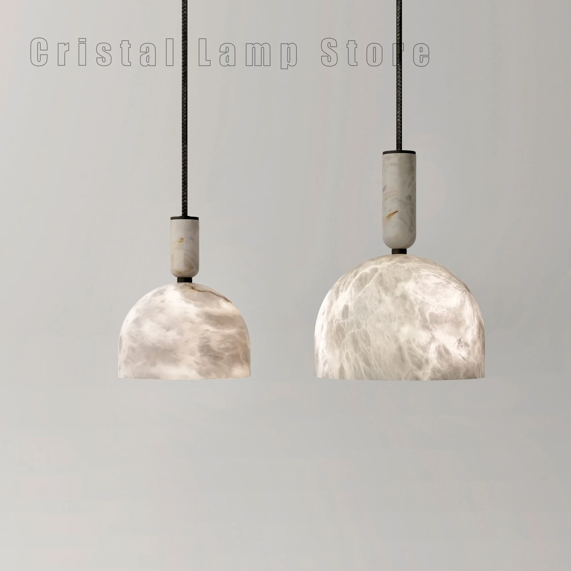 

Customized Modern Minimalist Style Design Alabaster Chandeliers Art Lamps Lighting Fixtures Pendant Lamp Calcite Marble