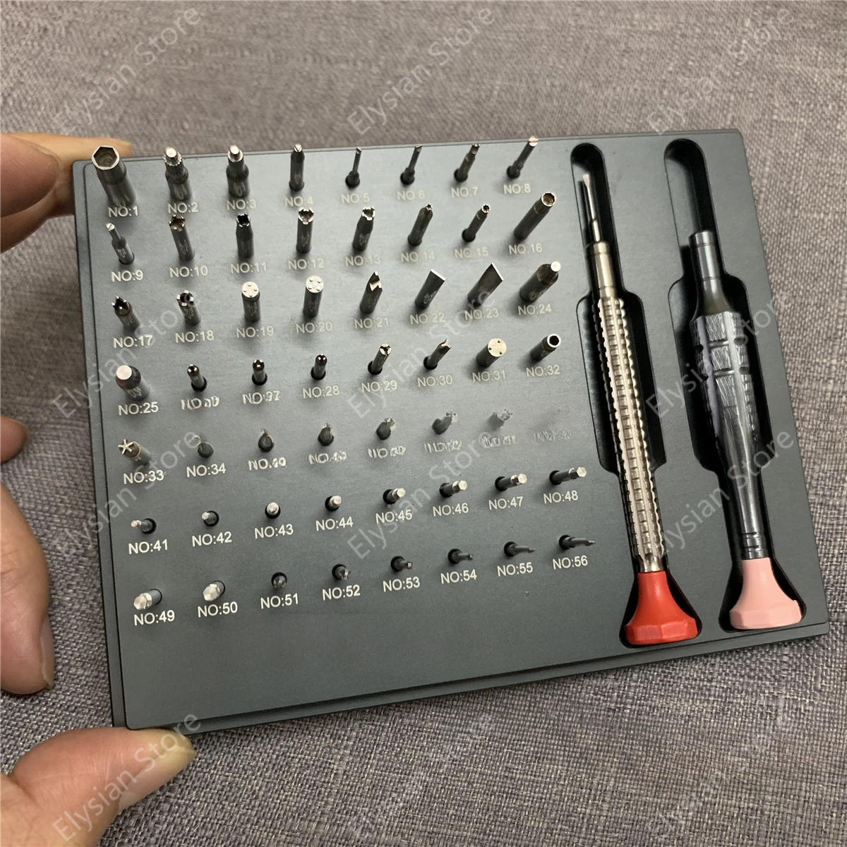 Watch repair tool Assortment of 56 Tips Stainless Steel Watch Screwdriver Set for Brand Watch Repair for watchmaker