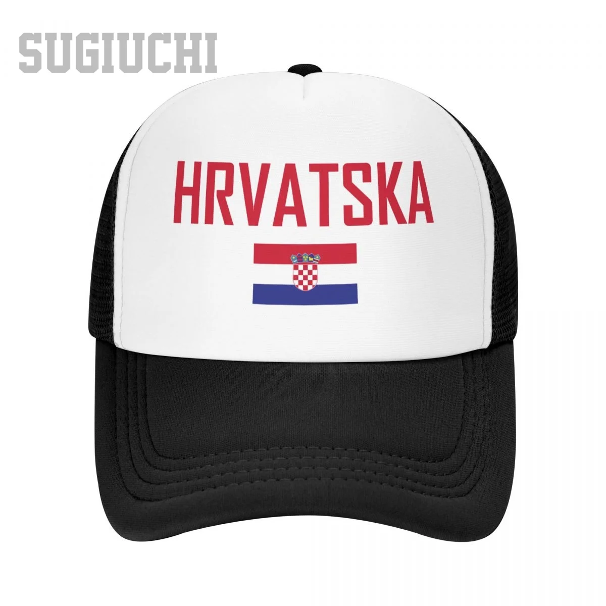 Unisex Mesh Cap Hat Croatia HRVATSKA Flag And Font Trucker for Men Women Baseball Caps Outdoors Cool