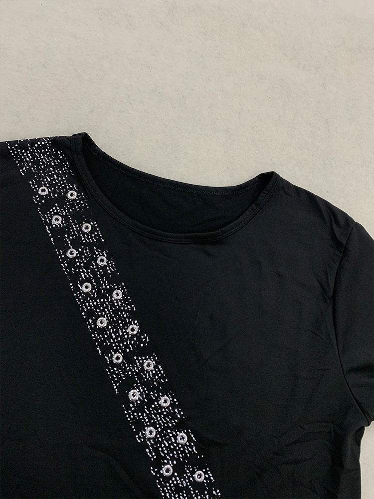 Vintage dark retro style printed pattern round neck long sleeve T-shirt unisex 2026 spring and autumn new ancient high street.