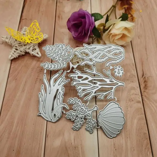 seaweed Metal Cutting Dies Mold Scrapbooking Decoration Paper Cards Craft Knife Mould Blade Punch Template Embossing Stencils