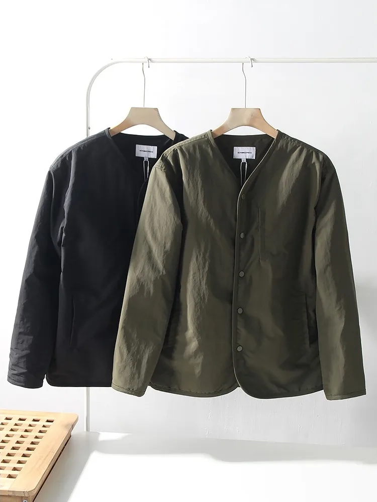 

Повседневная куртка из утепленного хлопка для мужчин, рабочая одежда, осень-зима, новая, теплая, износостойкая верхняя одежда, молодежный стиль, полиэстер...