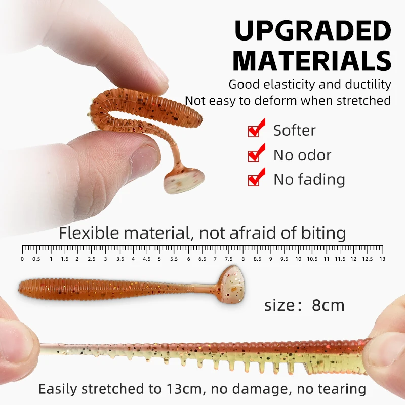 MEREDITH Awaruna Señuelos blandos Shad silicona para carpa - imagen 4