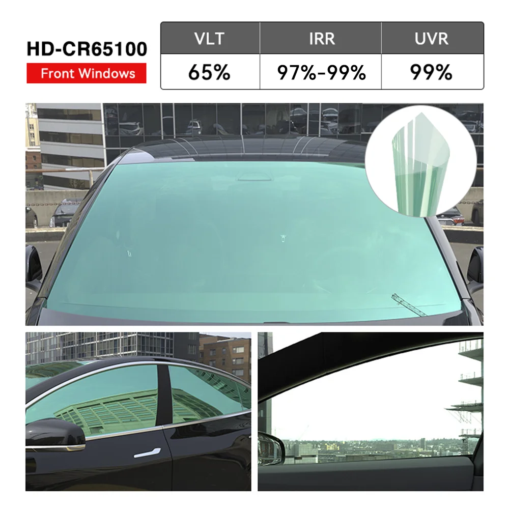 1mX3m Nano Ceramic Sun Solar Car Front Window Tint Windshield Film Anti-glare UV Protection High Quality Glass Sticker