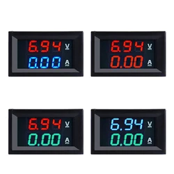 0.28 Inch Digital Voltmeter Ammeter DC 100V 10A Dual LED Display Voltage Current Tester with Blue And Red Bits