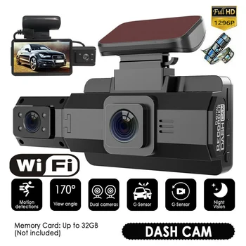 3 inch dash cam black box hd 1440p car video recorders wifi night vision with g-sensor loop recording car dvr camera tf