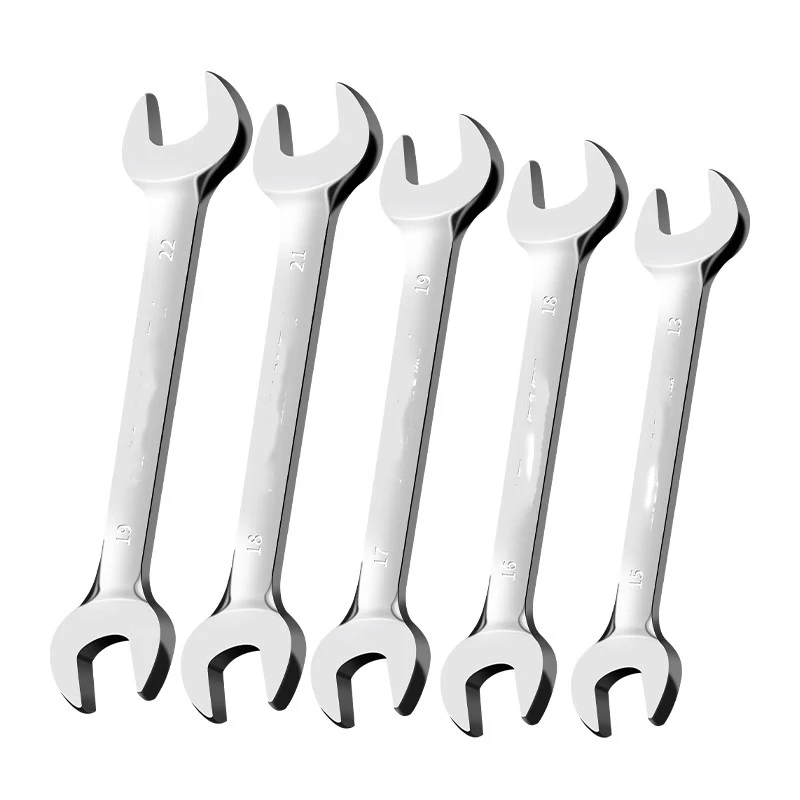 Double Headed Open End Wrench, Bright Faced, Solid Headed Small Wrench Tool Set