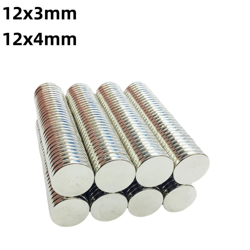 12x3 12x4mm Round Magnets Strong Powerful Magnets Dia 12x3 12x4mm For Home Refrigerators, Offices DIY 12*3 12*4