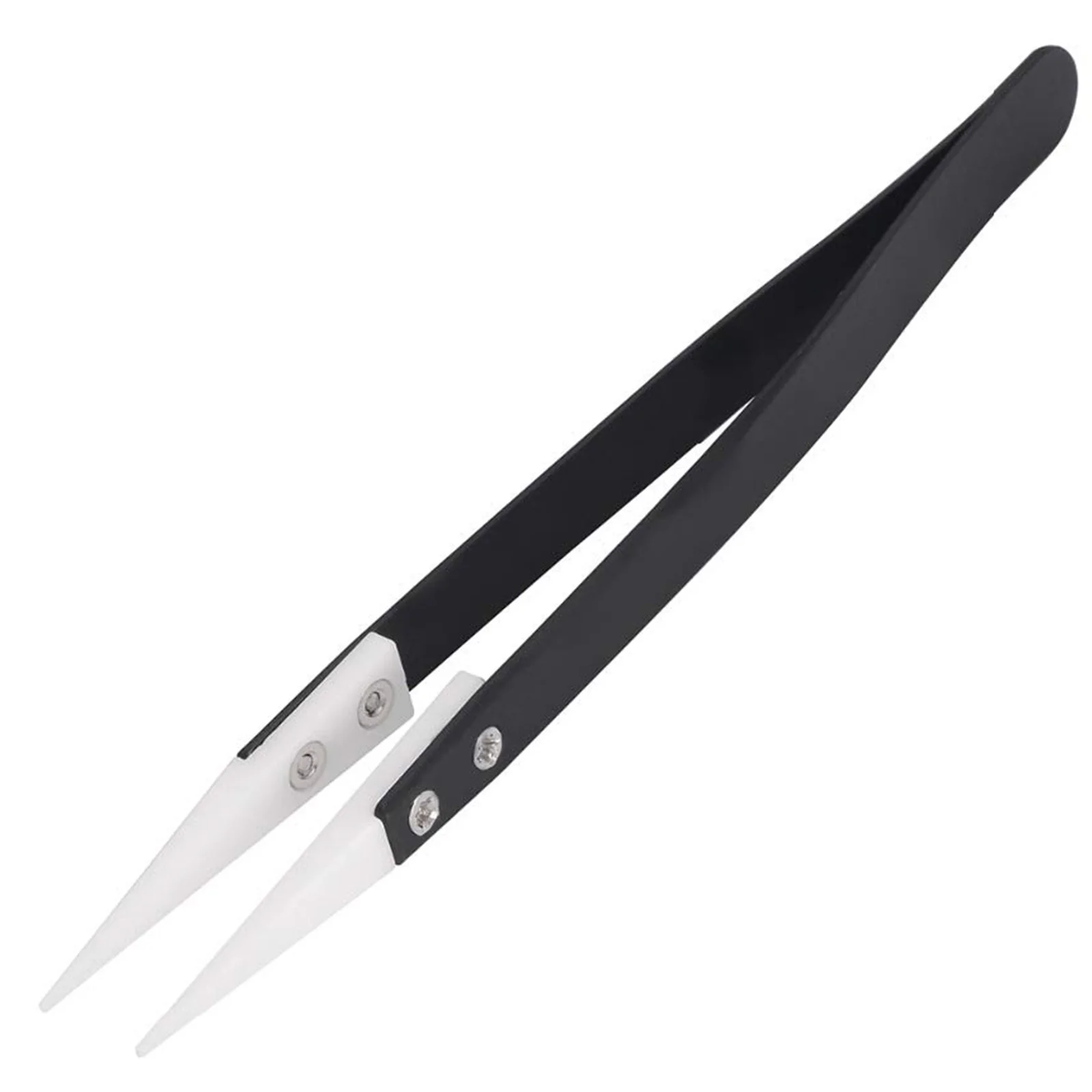 

4pcs Anti-static Precision Ceramic Tweezers for Electronics Jewelry Lab Smd Angled Bevel Industrial Heat-resistant
