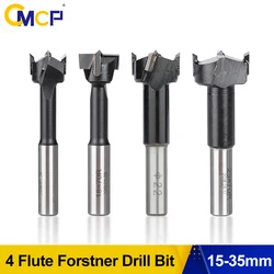 CMCP Drill Bit Forstner Drill Bit 4 Flutes Carbide Wood Router Bit 15-35mm Hole Saw Cutter 70mm Woodworking Cutter Tools