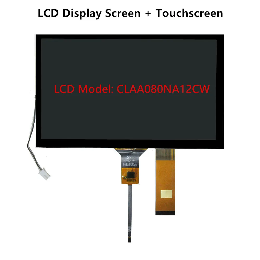 Imagem -03 - Painel do Écran Sensível do Lcd para a Navegação do Carro Dentro 40pin Claa080na12cw 73003003003000742b E19454b Gt911