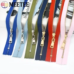 5/10 pz Meetee 15/18/20/25/30cm 3 # cerniere in metallo chiusura automatica chiusura lampo per borsa abbigliamento abbigliamento riparazione fai da te accessori per cucire