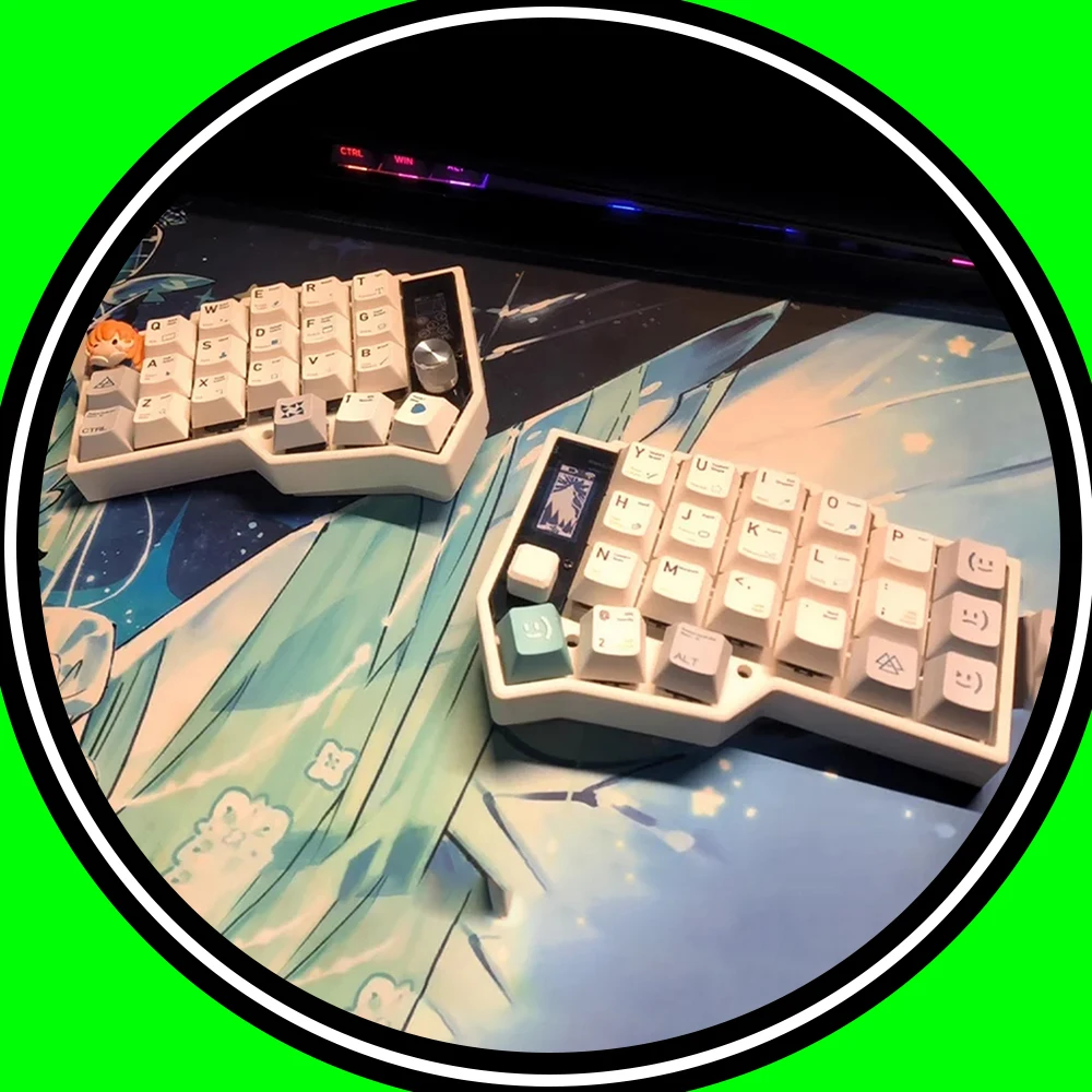 Комплект беспроводной разделенной клавиатуры Corne RGB с возможностью горячей замены, разделенный комплект механической клавиатуры с ручкой экрана, джойстик, поддержка ZMK, подарок