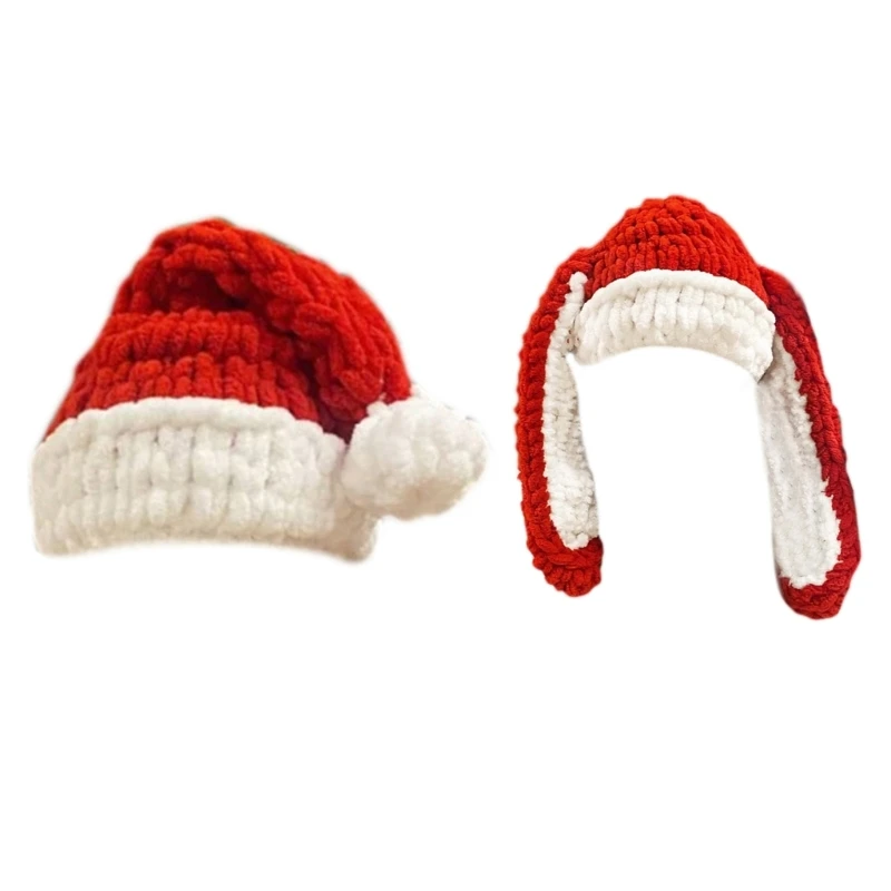 

Adult Children Long Christmas Hat Santa Claus Caps New Year Christmas Party Decoration Bunny Ears Knitted Hat