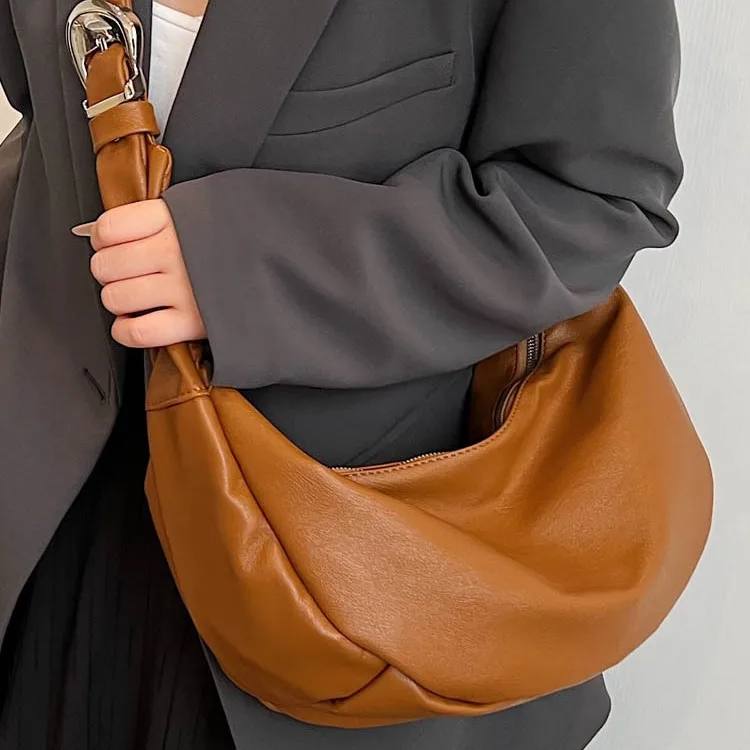 

Осень-зима 2025 года, модная большая сумка для женщин, стильная минималистичная дизайнерская роскошная сумка, повседневная сумка через плечо, кошелек