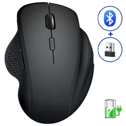 Mouse Wireless Gamer Mouse da gioco Wireless Bluetooth Mouse tipo C ricaricabile USB ergonomico Mause Mouse per Computer a 6 pulsanti per PC