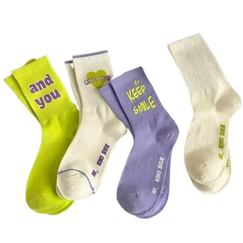 

Модные носки, женские весенне-осенние корейские уличные носки для скейтборда, модные универсальные спортивные носки