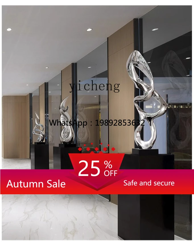 

Hotel Lobby Abstract Sculpture Ornament Artwork Model Room Entrance Decoration Resin Electroplating