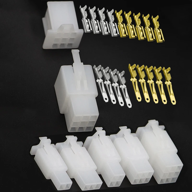 5/10 zestaw 2.8mm 1P/2P/3P/4P/6P/9Pin samochodowe złącze przewodu elektrycznego męski żeński kabel Terminal zestawy wtyczek motocykl Ebike samochód