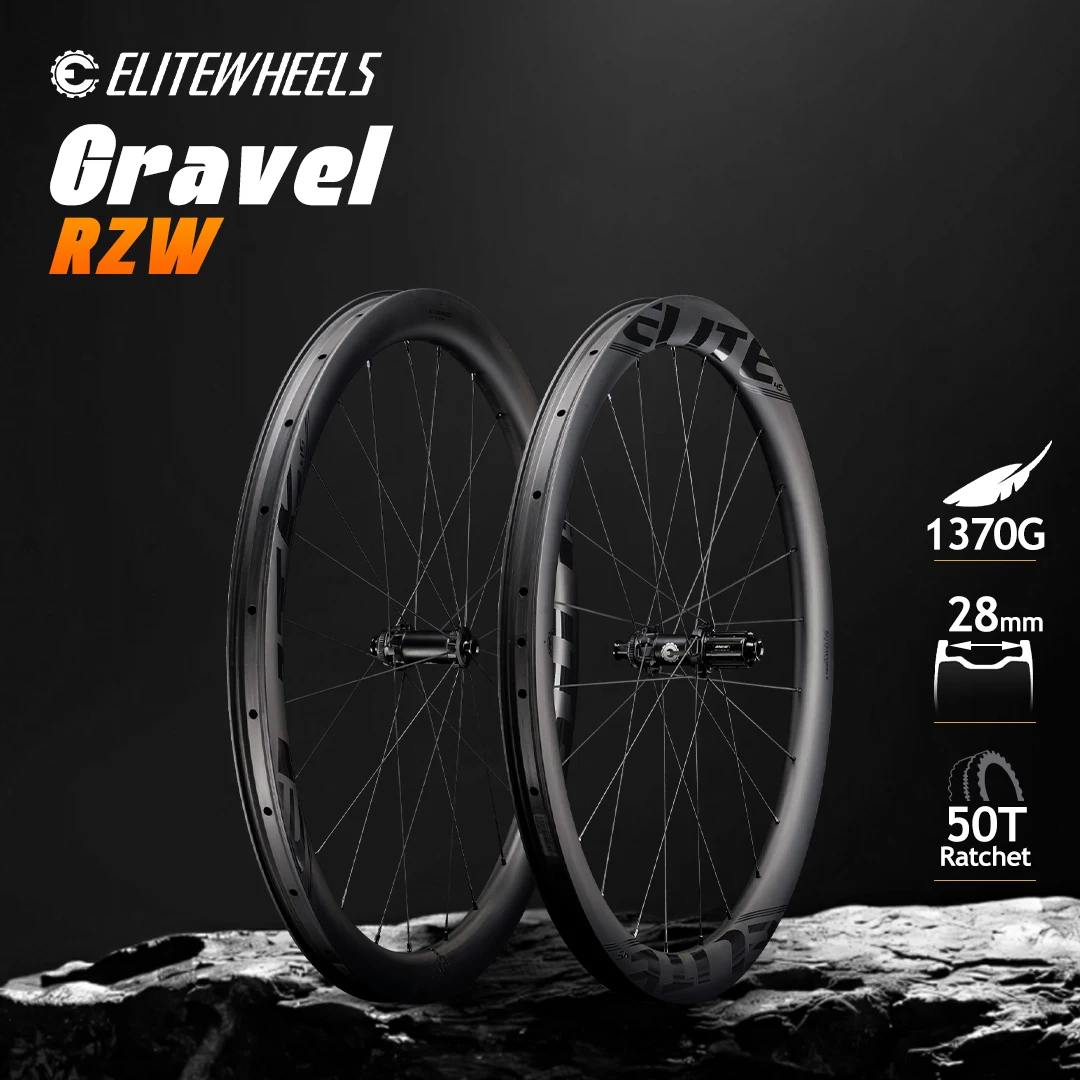 

Колеса ELITEWHEELS RZW Gravel Wheels Ultralight Wing с 20 спицами для гоночных велосипедов, шоссейные дисковые карбоновые колеса, 1370 г, глубина обода 45/35 мм