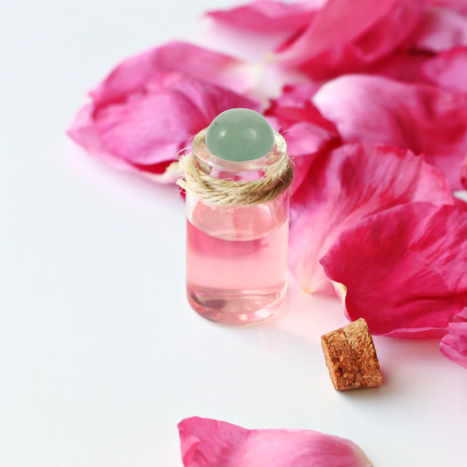 

50pcs Natural Crystal No Hole For Essential Oil Bottle Diy Crafts Mini Liquid Bottle Filler Smooth Undrilled Vase