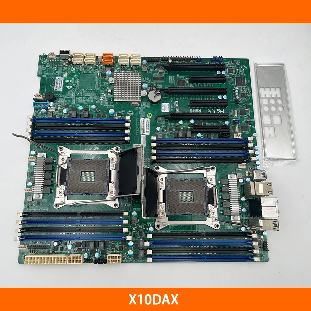 For Supermicro Workstation Motherboard 10XSATA 3 LGA 2011 C612 E-ATX DDR4-2400MHz Dual-Way X10DAX