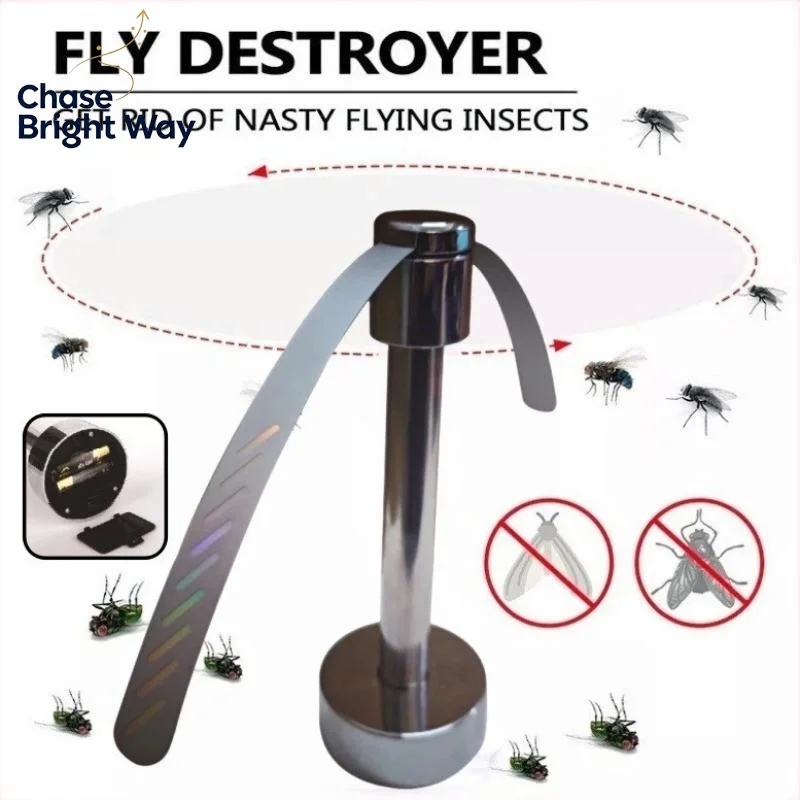 Fly Repellent Fan Outdoor Automatic Fly Trap Tabletop Meal Protection for Balcony Patio Dining Area