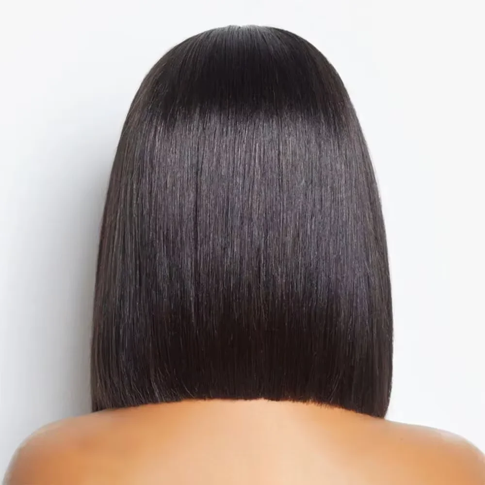 Cheap Short Bob Wigs Double Drawn Raw Vietnamese Glueless Straight Wig Human Hair 13X4 Hd Transparent Lace Front Wigs For Women