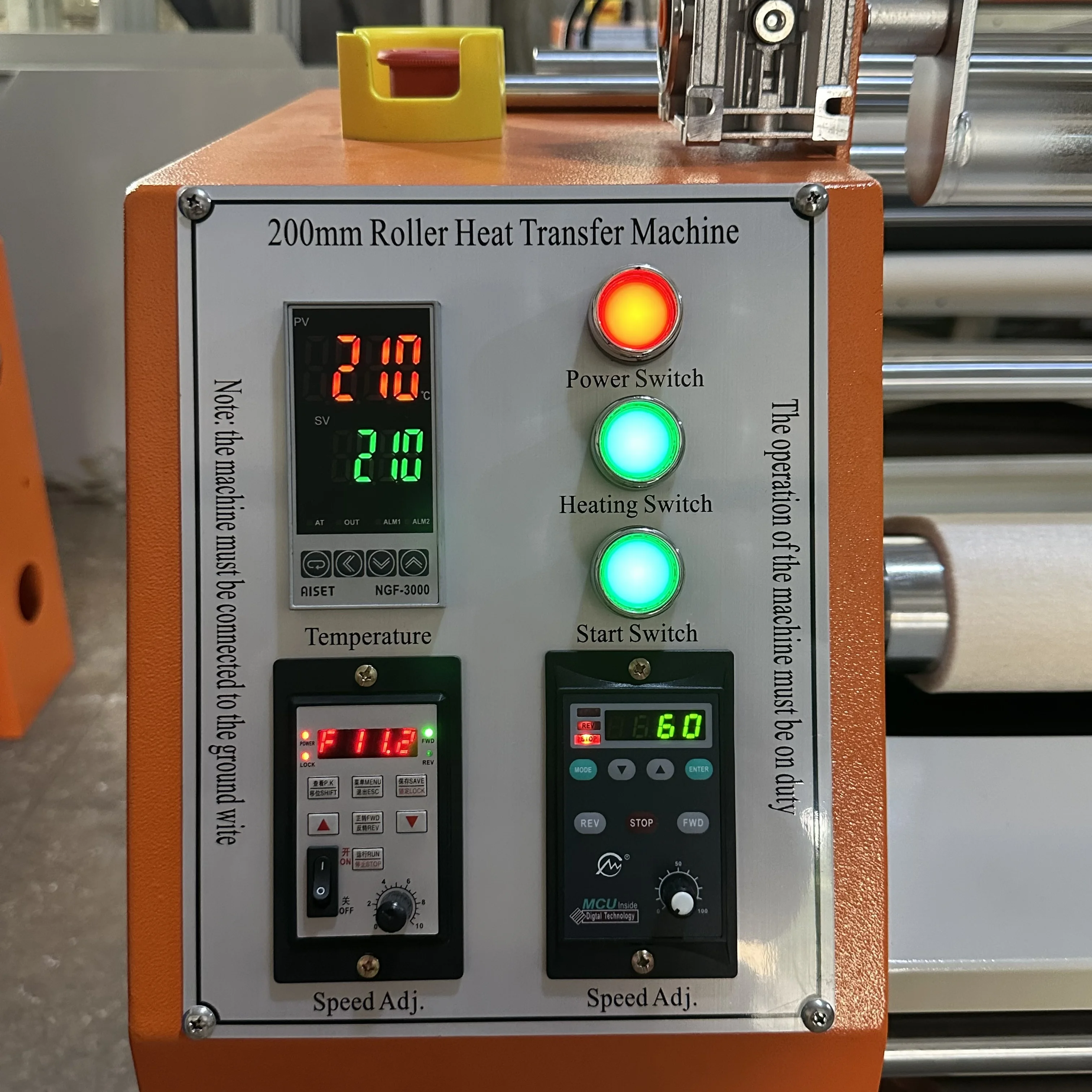 1.2m Rotary Heat Press Oil Heating Roll to Roll Automatic High Speed Sublimation Transfer Anti-Deviation Auto Rewind